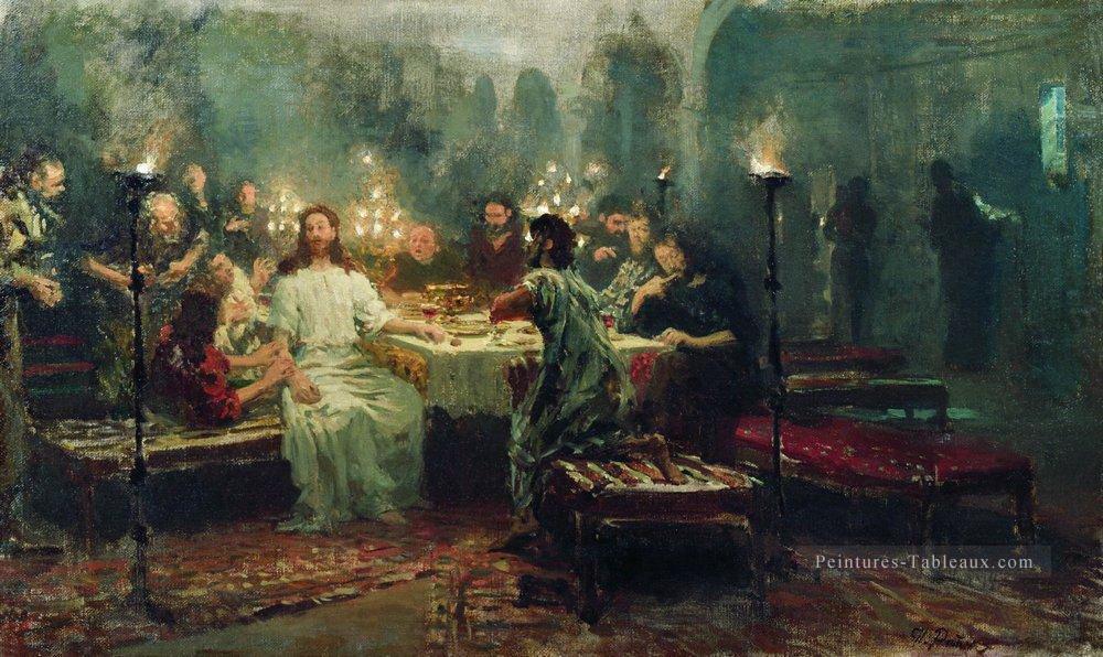 lord s souper 1903 Ilya Repin Peintures à l'huile